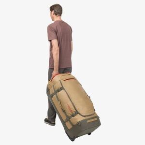 Stylish Tan and Gray Duffel Bag